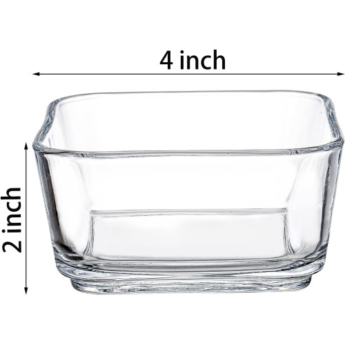 1 Pc Glass Dessert Bowl – Multi Purpose Dish for Snacks, Dips , Ice Cream