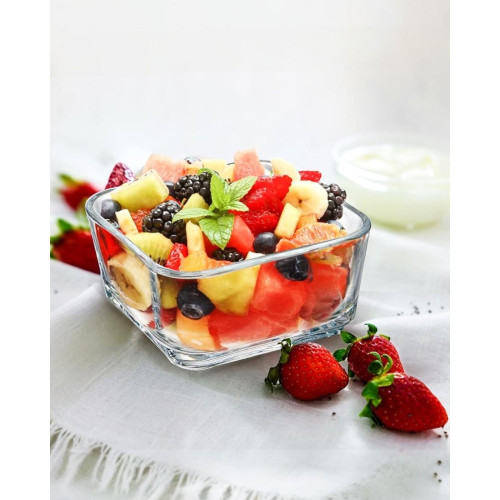 1 Pc Glass Dessert Bowl – Multi Purpose Dish for Snacks, Dips , Ice Cream
