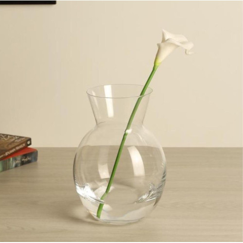 Crystal Premium Vase – Transparent Decorative Glass Vase (18×15 cm)