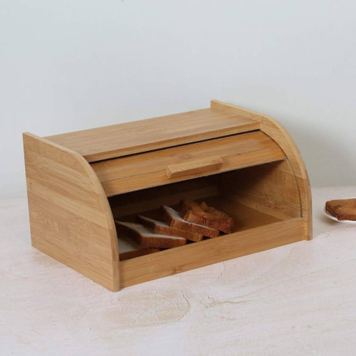Bamboo Bread Box – Bread Bin for Kitchen Storage