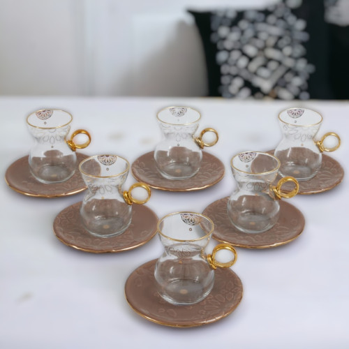 Tea Set - Coffee Color 12Pcs