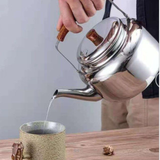 Stainless Steel tea kettle Kitchenware Cookware Boil Water Kettle with Wooden Handle