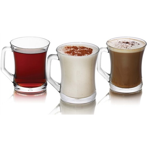 Zen Handled Mug Water Glass Nescafe 225 cc 3 Pcs