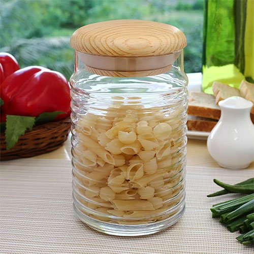 Paşabahçe Babylon Wooden Lid Jar 1120 Cc