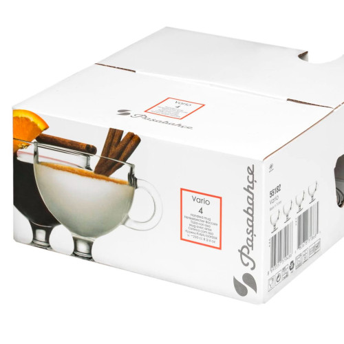 Vario Ice Cream Glass with Handle 250 Cc 4 Pcs