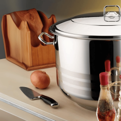 HASCEVHER GASTRO STAINLESS STEEL COOKING POT (30CM 14.0 LTR)