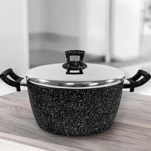 Granite Cooking Pot - Size 28cm | Non-Stick & Durable