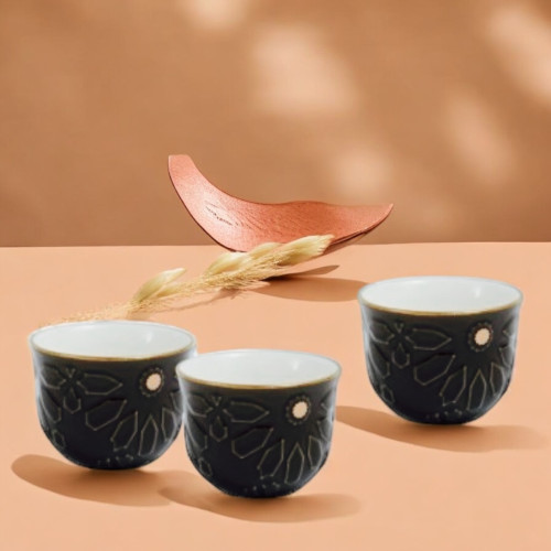Arabic Coffee Sets 12pcs Black color