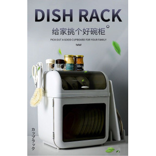 Minimalist New Creative Kitchen Dish Rack 2 Layer Cupboard Plate Organizer