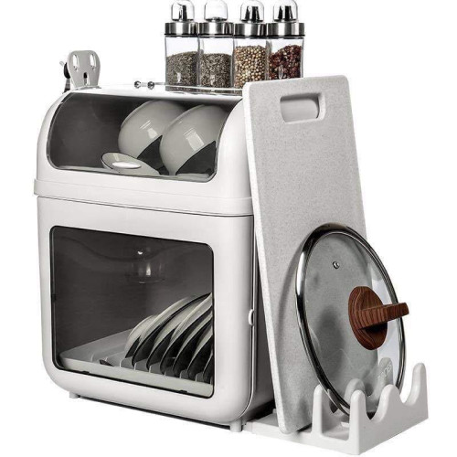 Minimalist New Creative Kitchen Dish Rack 2 Layer Cupboard Plate Organizer