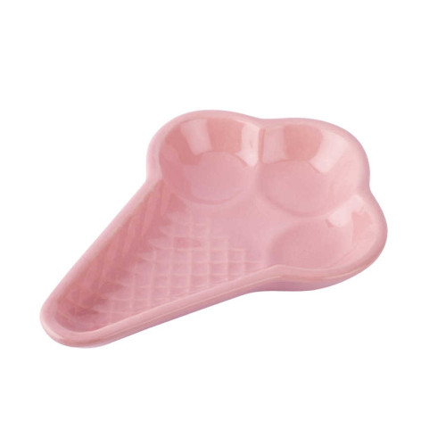 Tantitoni Pink 1 pieces Ice Cream Shaped Ceramic Plate 18X13X3Cm EVA 1009P Tantitoni Pink 1 pieces Ice Cream Shaped Ceramic Plate 18X13X3Cm EVA 1009P