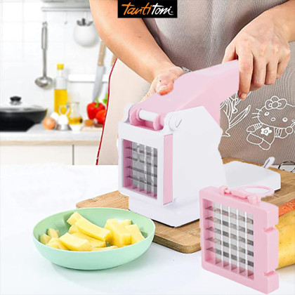 Tantitoni Potato Chopper with 2 Blades, Light Pink