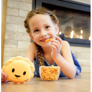 Tantitoni Animal Snack Containers with lids  Food Storage for Toddlers and Kids  Lion