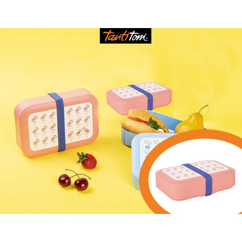 Tantitoni pink Pattern Plastic Lunch Box Tantitoni pink Pattern Plastic Lunch Box