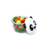 Tantitoni Animal Snack Containers with lids - Food Storage for Toddlers and Kids - Panda