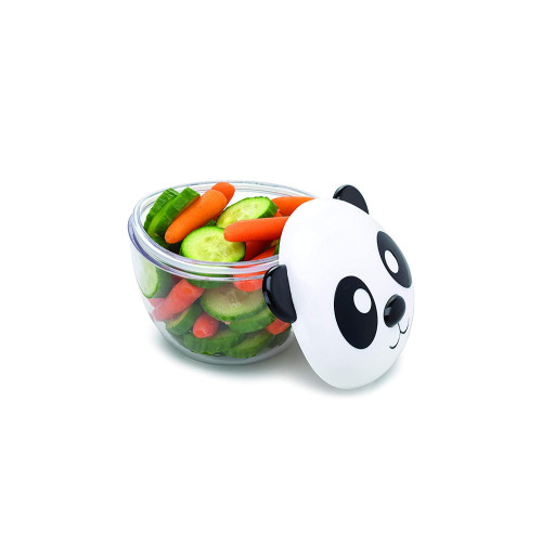 Tantitoni Animal Snack Containers with lids - Food Storage for Toddlers and Kids - Panda