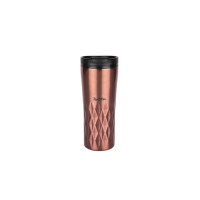 PINK ROSE GOLD STAR PATTERNED STAINLESS STEEL THERMOS GLASS 470ML