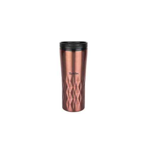 PINK ROSE GOLD STAR PATTERNED STAINLESS STEEL THERMOS GLASS 470ML