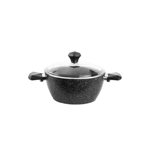 BLACK 8 PIECES GEMME GRANITTE GRANITE COOKWARE SET BLACK 8 PIECES GEMME GRANITTE GRANITE COOKWARE SET