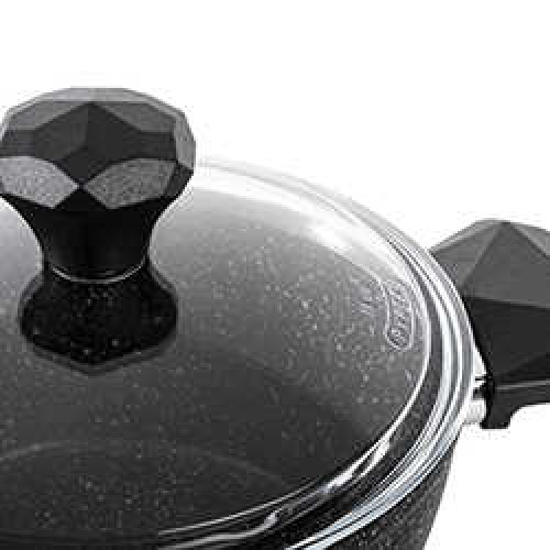 BLACK 8 PIECES GEMME GRANITTE GRANITE COOKWARE SET BLACK 8 PIECES GEMME GRANITTE GRANITE COOKWARE SET