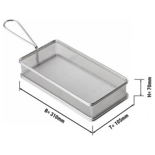 Stainless Steel Snack & Fries Basket – 35.5 x 13 cm