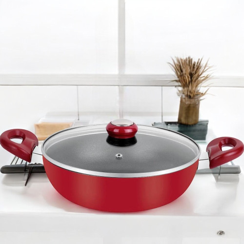 five stars tefal Nonstick 32cm Covered Chicken Fryer, Red Speckle