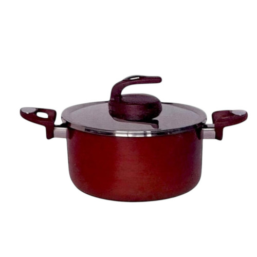 five stars Safecook with Nonstick Stockpot 24cm - Red