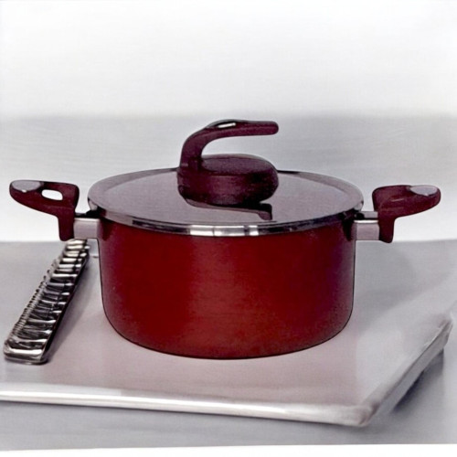 five stars Safecook with Nonstick Stockpot 24cm - Red